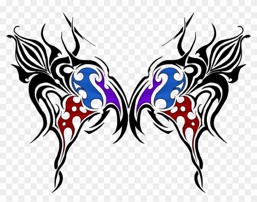 Free Tribal Butterfly Tattoos Designs And Ideas Clip - Tribal Butterfly Ideas #591155
