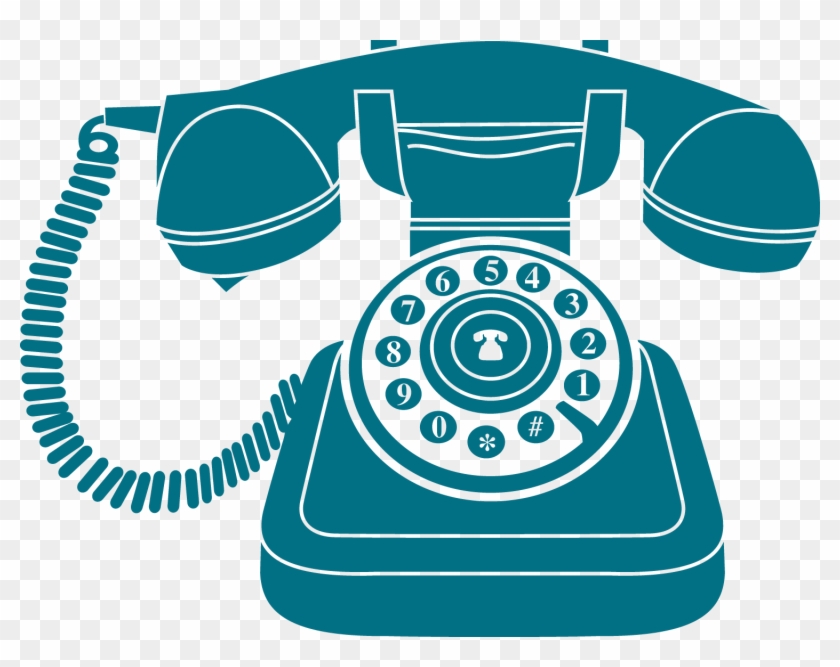 Telephone Clipart Blue Png - Vintage Phone Icon Png #591870