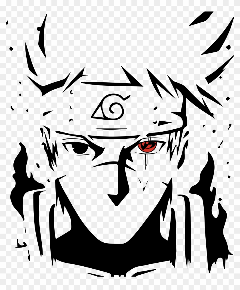 Kakashi Epic Artwork T-shirts, Phone Cases And More - Kakashi Black And White #592408