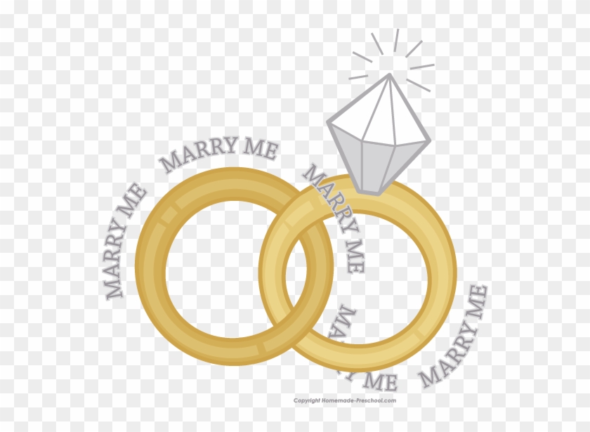 Wedding Rings Marry Me - Wqedding Ring Clipart Png #592555