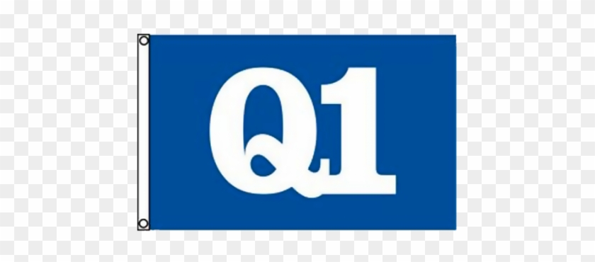 Q1 Blue Flag - Custom Stock Blue Qs Corporate Quality Flag - Q1 (4'x6'), #593872