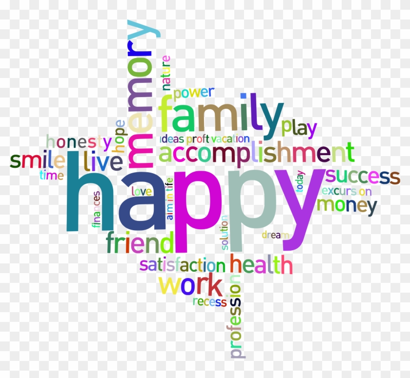 Pin Cloud Clipart No Background - Happy Family Word Design #594308