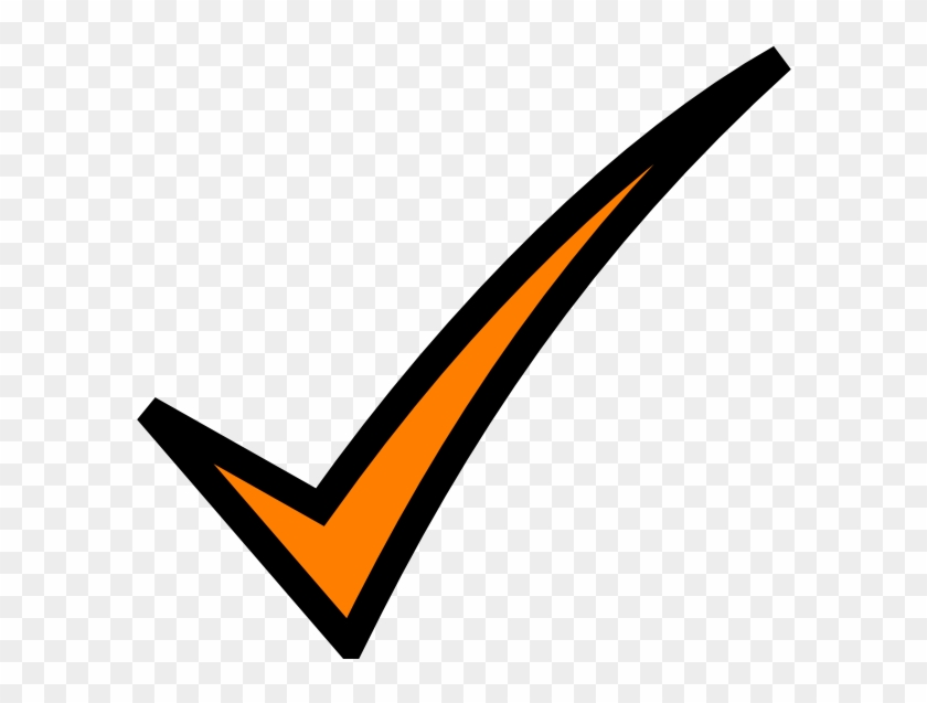 Orange Check Mark Png #595225