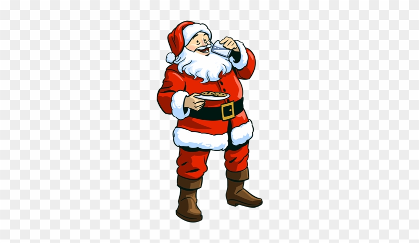 Santa Clipart Drinking - Christmas Drinks Clip Art #595994