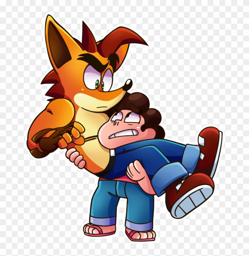Crash And Steven By 8 Bit Britt - Cartoon #596034