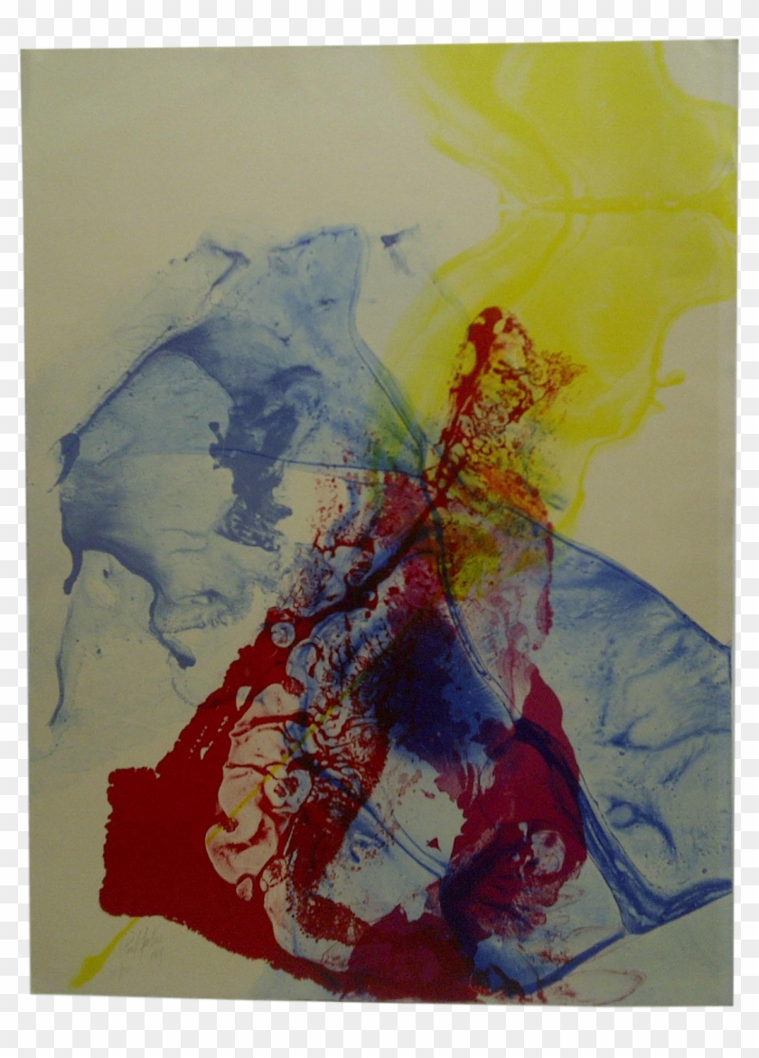 "explosion" Abstract Signed Print - Paul Jenkins #597772