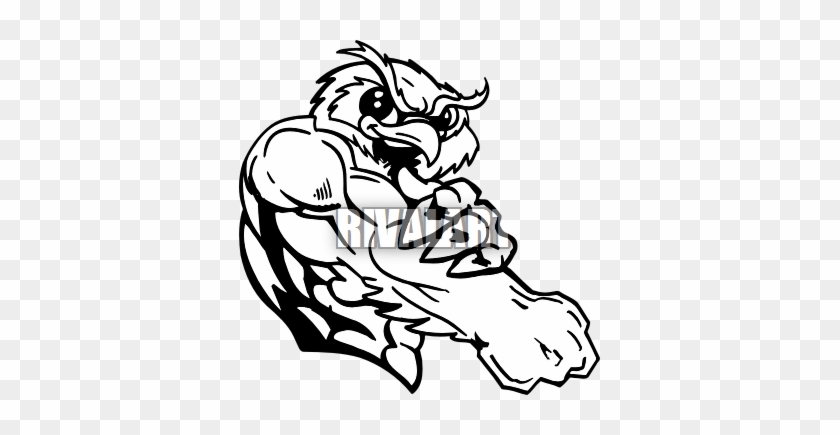 Muscle Arm Clip Art Clipart - Muscular Owl Cartoon #597810