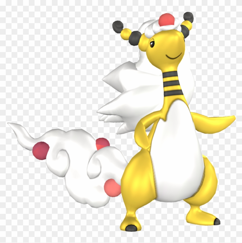 Mega Ampharos [render] By Arrancon - Cartoon #599338