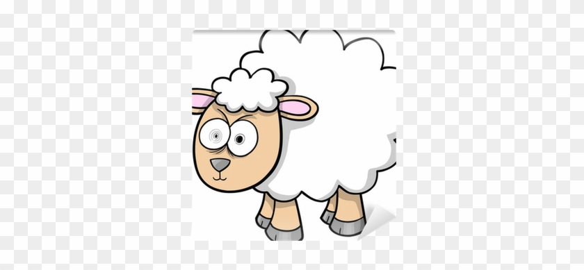 Crazy Sheep Lamb Vector Illustration Wall Mural • Pixers® - Vector #599535