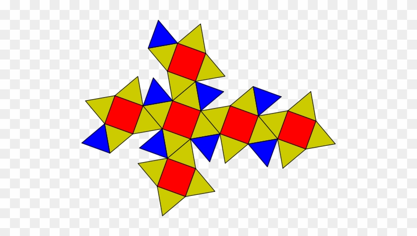 Snub Cube Flat - Net Of A Snub Cube #600356