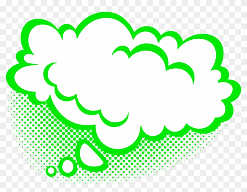 Bright Green Empty Comic Bubbles Clipart Png Image - Portable Network Graphics #600836
