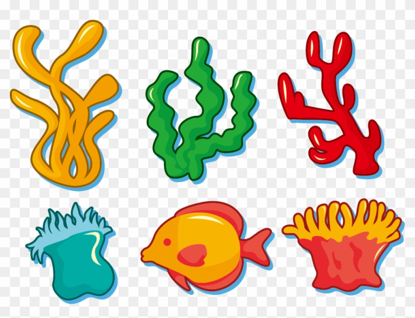 Coral Reef Euclidean Vector Seaweed - Coral Reef Euclidean Vector Seaweed #601040