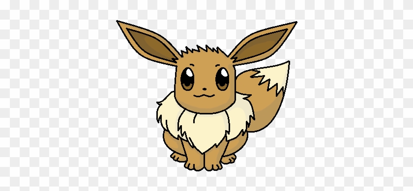 Pkm-150 473 100 Eevee Sitting By Kittycateevee - Eevee Head #601163
