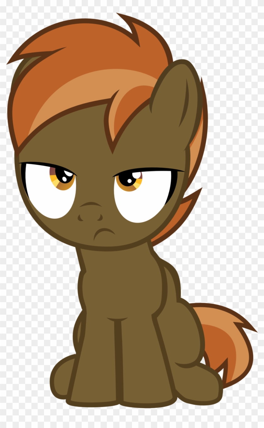 Adorable Button Mash Sitting Unamused By Megarainbowdash2000 - Mlp Button #601171