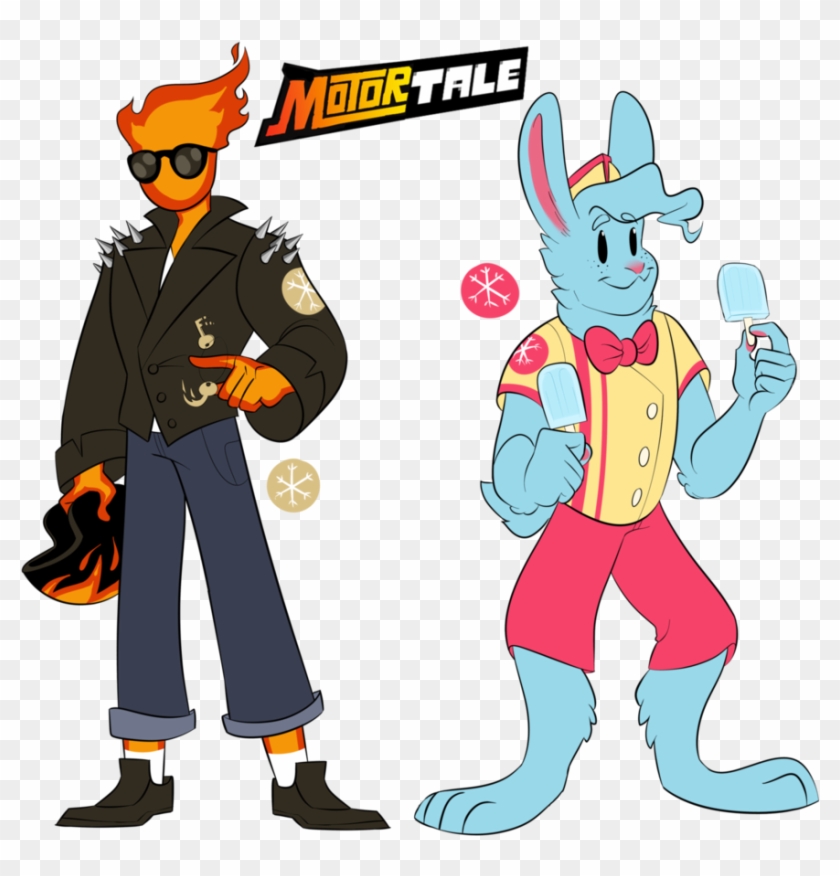 Grillby And Nice Cream Guy By Moonstruckmutt - Cartoon #601369