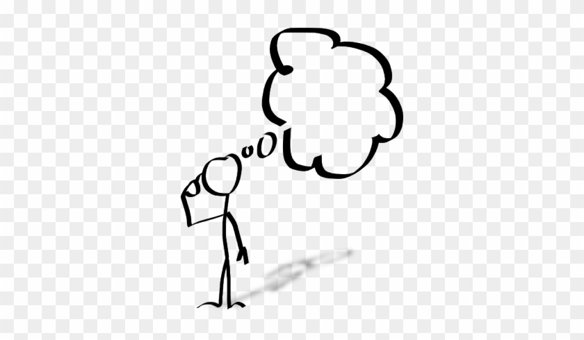Stick Figure Thinking - Person Thinking Clipart #602653