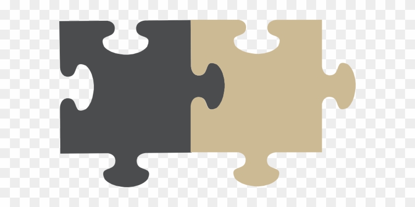 Puzzle Two Clip Art At Clker - Two Puzzle Pieces Clip Art #603548