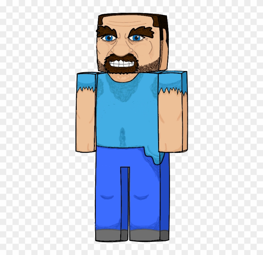 Minecraft Steve By Monochromaticjelly - Minecraft Steve Art Png #603587