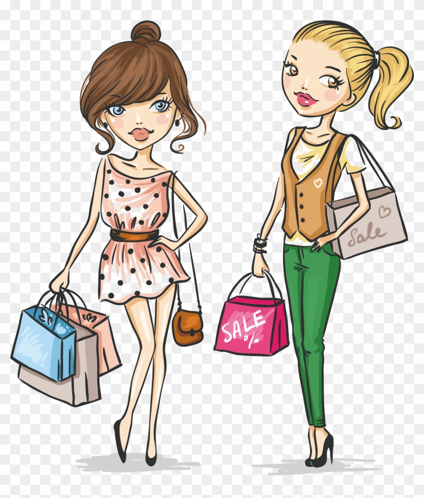 Fashion Cartoon Girl Illustration - Fashion Cartoon Girl Illustration #604673