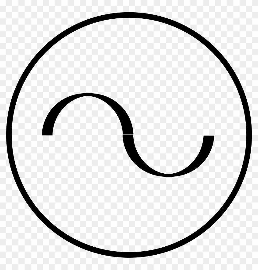 Free Rsa Iec Ac Source Symbol - Vekselstrøm Symbol #605373