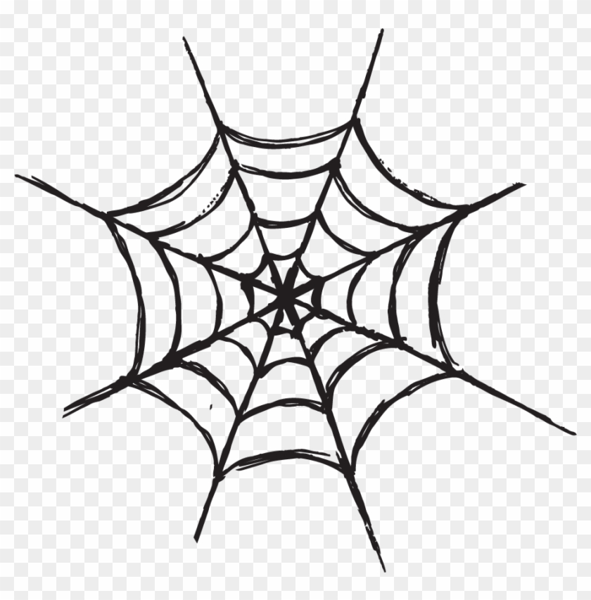 Scary Halloween Clipart - Spider Web Silhouette #605617