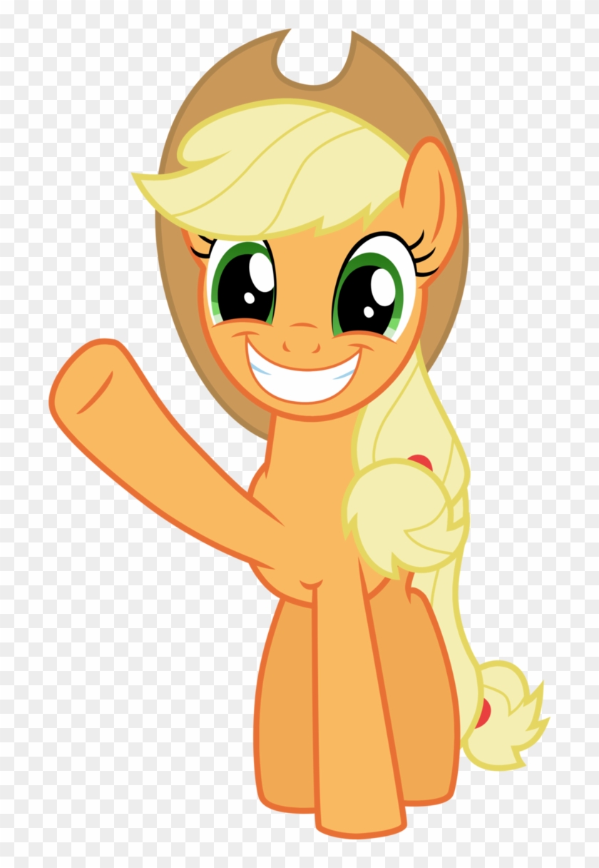 Smile And Wave Applejack By Tomfraggle On Deviantart - Applejack Wave #606153
