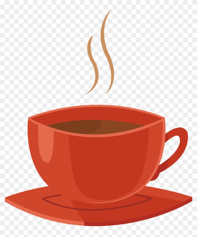Vector Red Cup Of Coffee - Cup Of Coffee Vector #607081