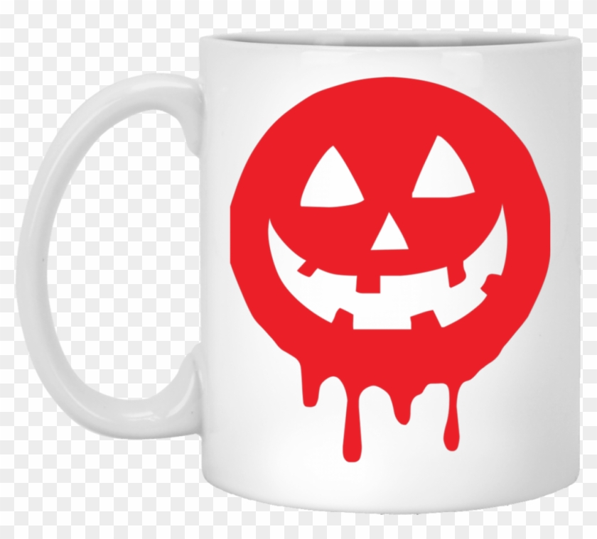 White Mug - Orange Jack O' Lantern Pumpkin Face Halloween Costume #607308