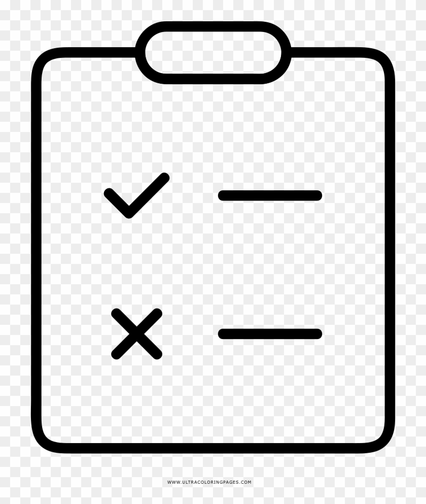 Check List Coloring Page - Check List Para Colorear #608228