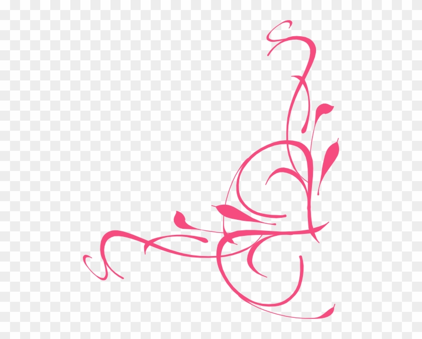Red Swirls Png - Vector Floral Pink Png #608845