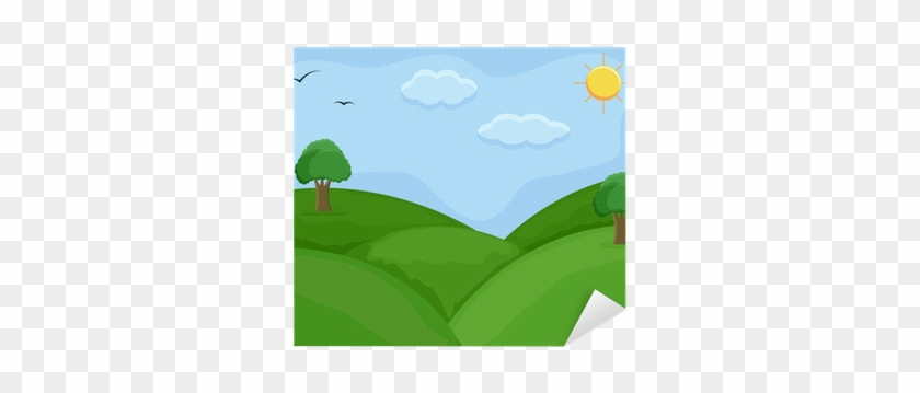 Cartoon Background Vector Sticker • Pixers® • We Live - Illustration #610671