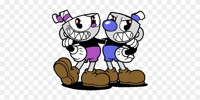 “cuphead And Mugman Bad Ending Version ” - Cuphead Black And White #611742
