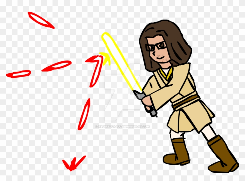 Myself As A Jedi, Deflecting Blasters By Tdpneji - Cartoon #613642