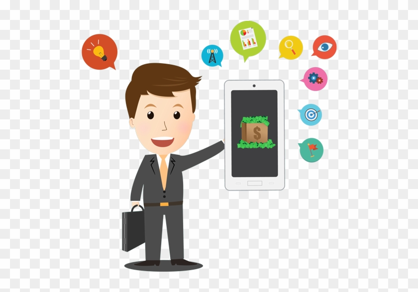 We Do It All For You, This Is A Fully Managed Solution - Man With Mobile Png #614602