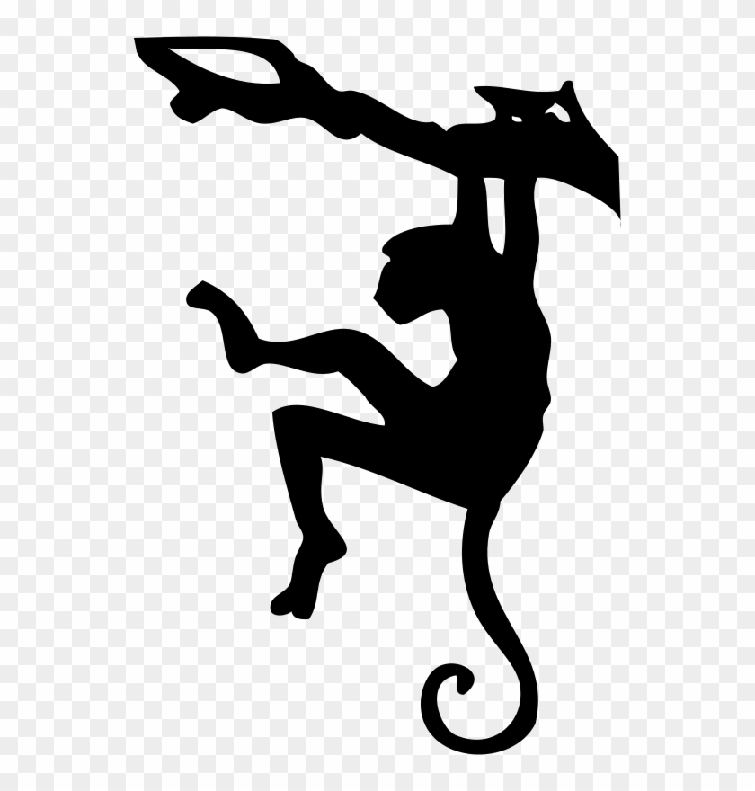Bonobo Silhouette Clip Art - Monkey Silhouette #614812