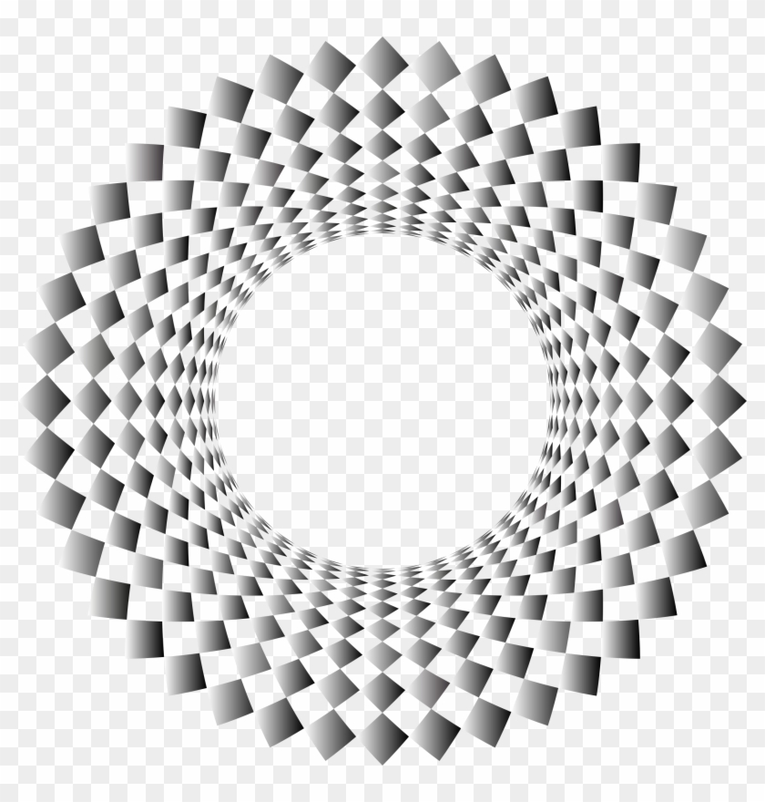 Checkered Frame 2 3 No Background - Dotted Concentric Circleds #615334