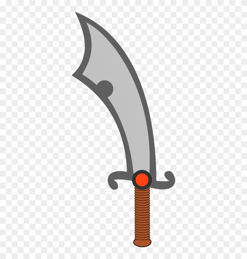 Scimitar Simple Clip Art - Scimitar Clipart #615665