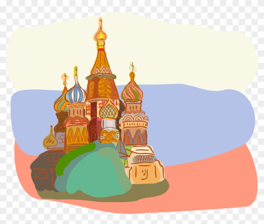 Vector Illustration Of St Basil's Orthodox Christian - Saint Basil's Cathedral #616007