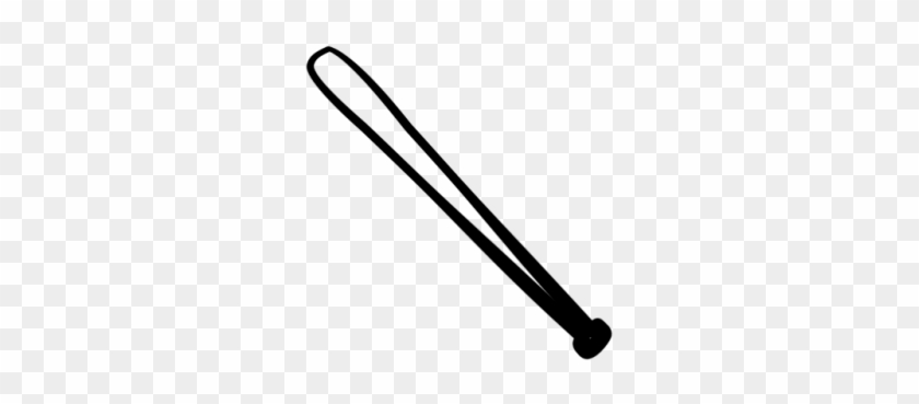 Clip Art Baseball Bat Clipart - Baseball Bat Icon Black And White #616070