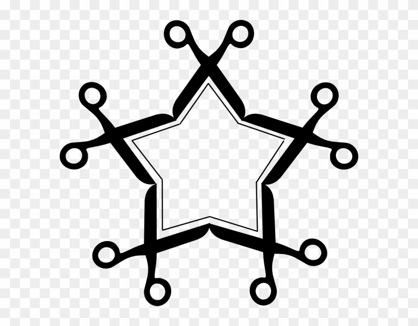 Scissor Star Clip Art At Clker - Hair Cutting Scissors Clipart #616174