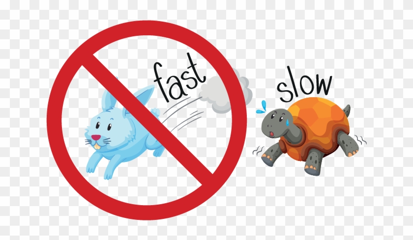 Illustration Of A Tortoise And A Hare With The Rabbit - No Dice #617312
