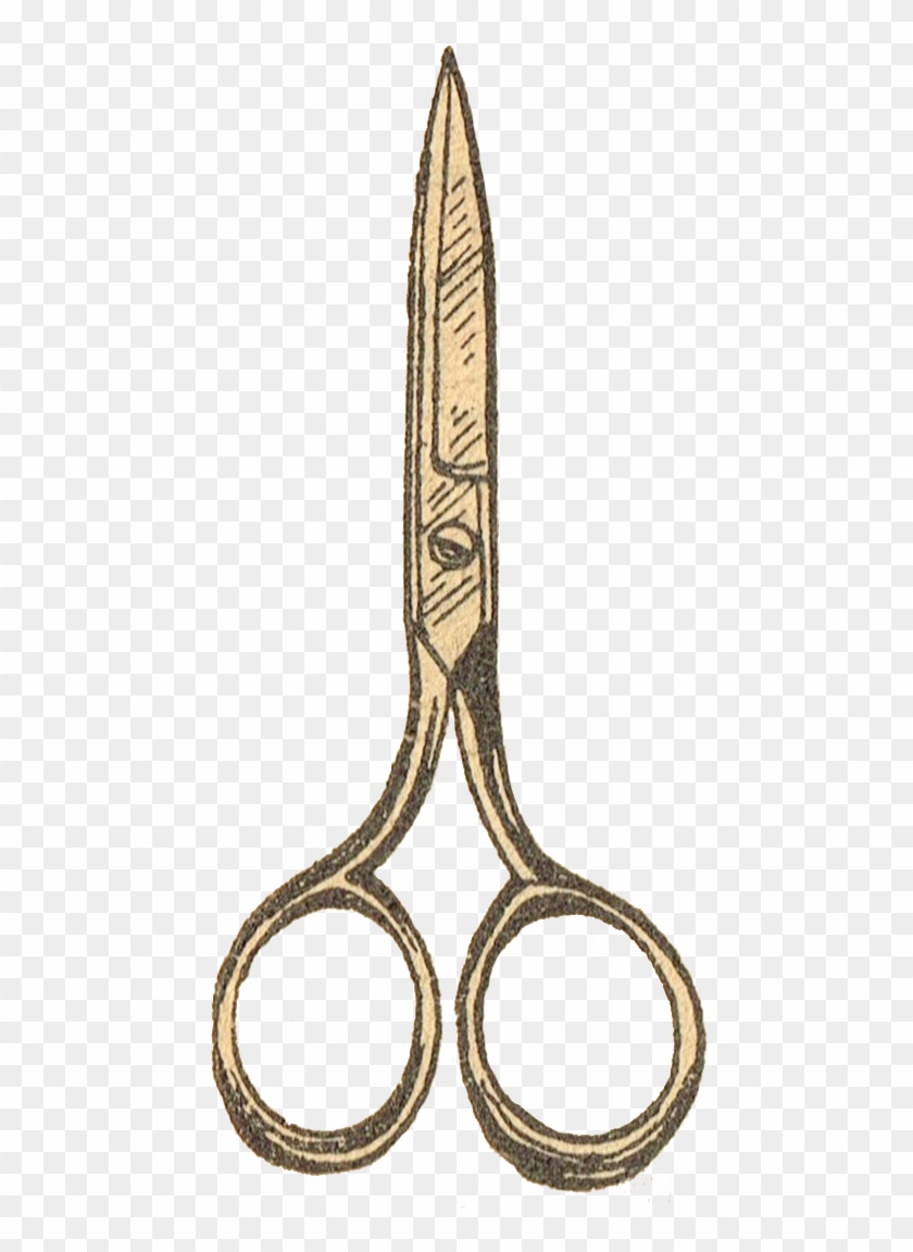 Scissors Sewing Vintage Clothing Clip Art - Scissors Sewing Vintage Clothing Clip Art #617597