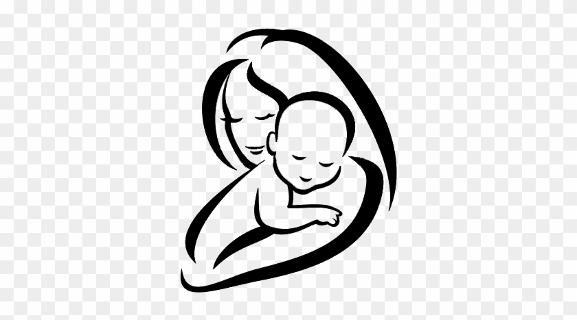 Mother's Day Silouette - Mother And Baby Logo Png #618117