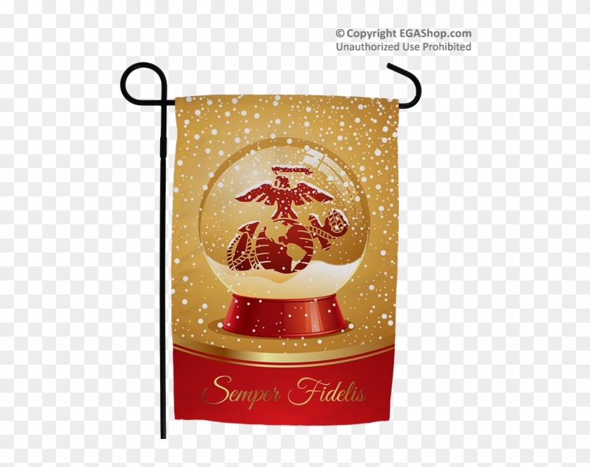 Snow Globe With Eagle, Globe And Anchor - Christmas Eagle Globe And Anchor #618281