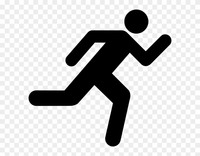 Running Icon On Transparent Background Clip Art At - Running Stick Figure #619525