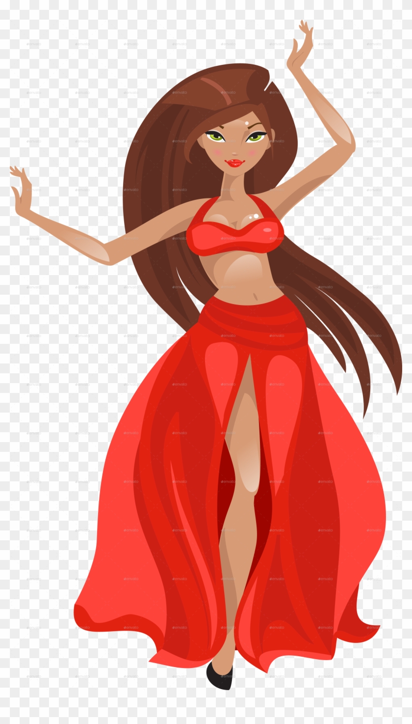 Belly Dance - Belly Dancer Vector Png #621217