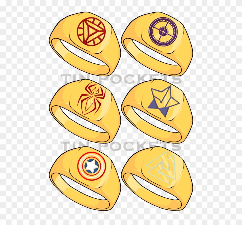 Six Avengers Rings By Tinpockets - The Avengers #621594
