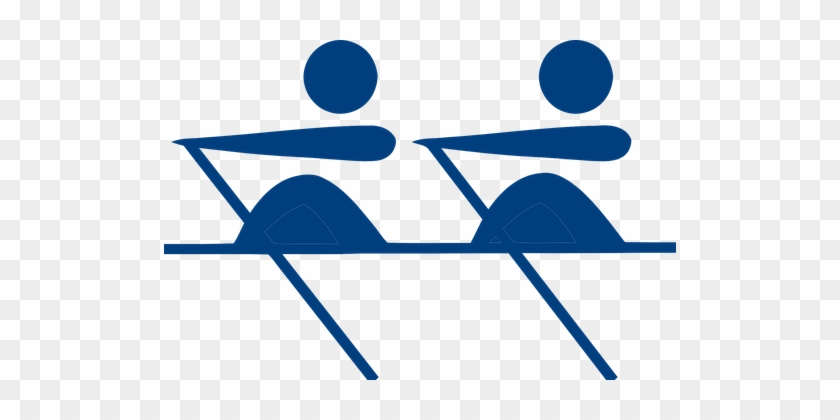 Crew Rowing Stickmen Sport Canoe Crew Rowi - Rowing Clipart #622675