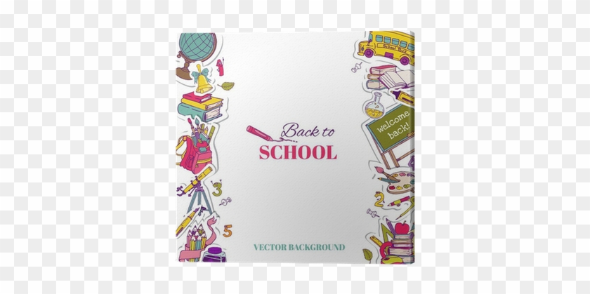 Back To School Background- For Design, Postcard, Texture - School Background Illustration #622809