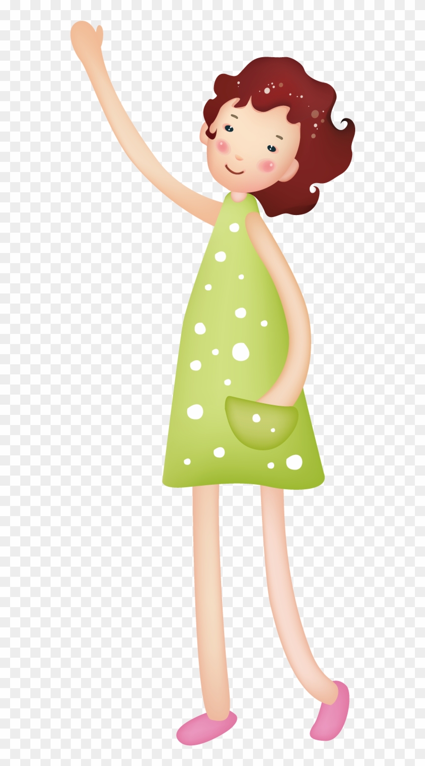 Cartoon Illustration - Curly Girl - Cartoon Illustration - Curly Girl #623178
